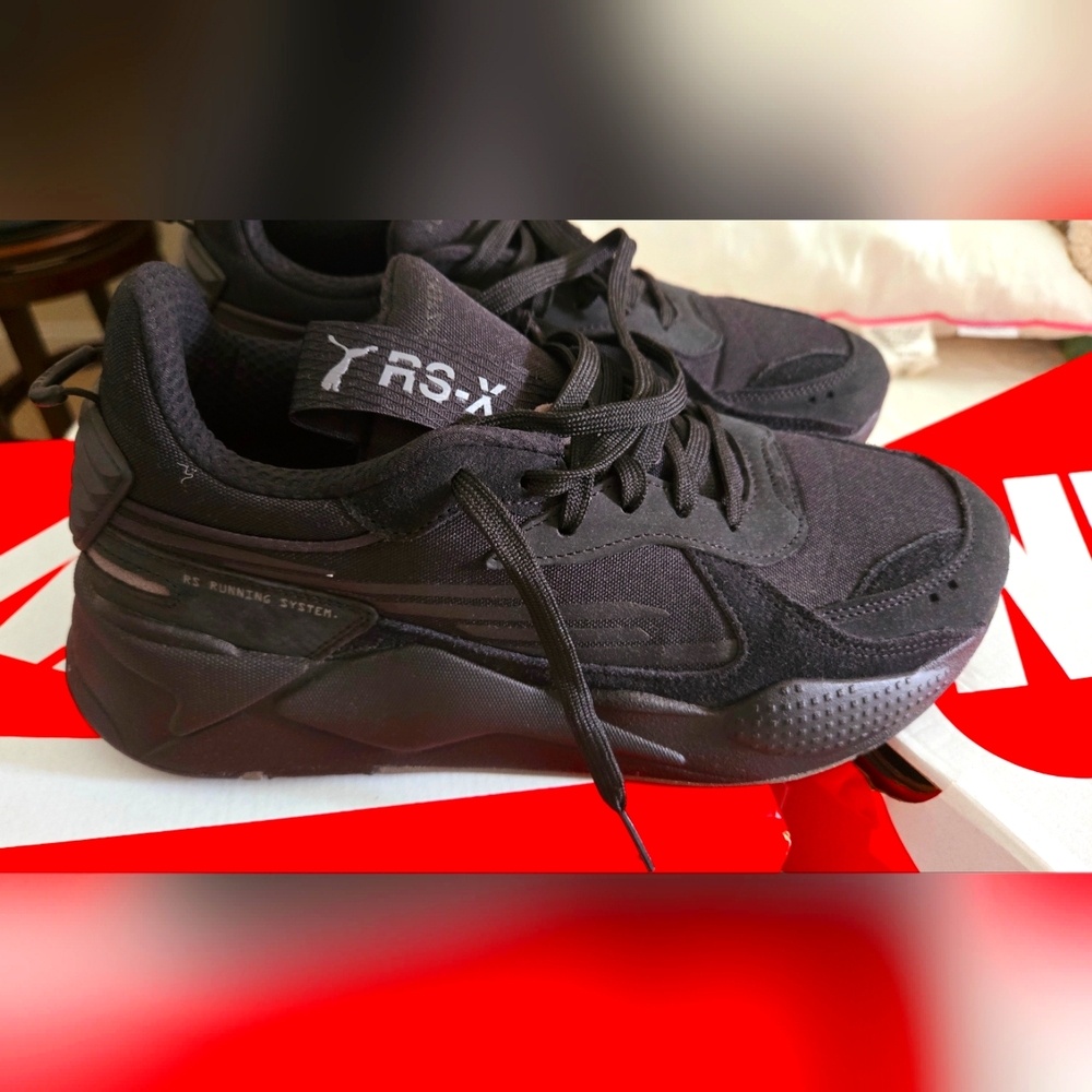 Puma RS-X Black Mesh Sneakers